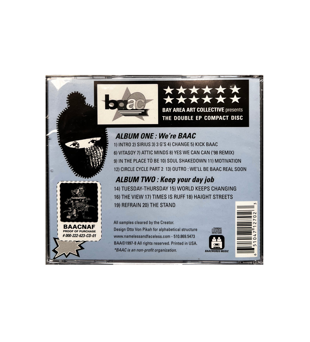 Bay Area Art Collective (BAACNAF) - "Double Album" CD